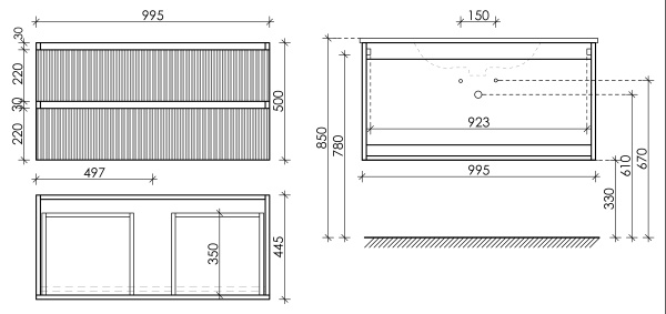 Тумба под раковину Sancos  Snob T SNT100CE Beige Soft